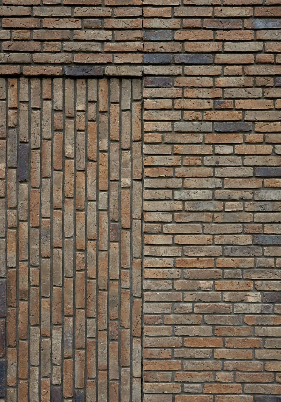 Detail cihelné vazby — klinker obklad